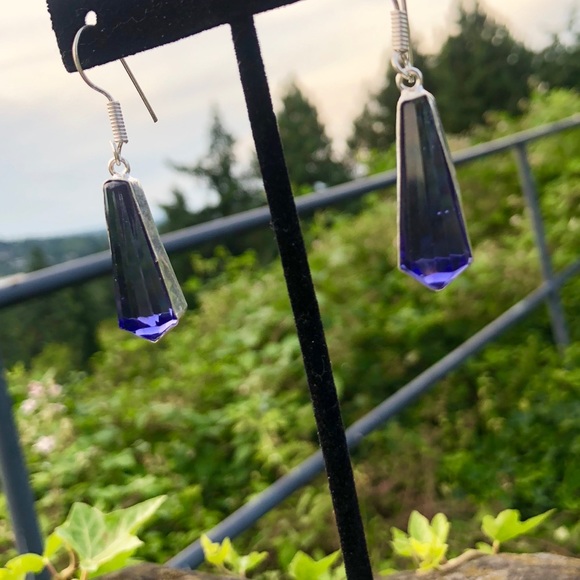 SOLD Amethyst Earrings - Picture 7 of 8